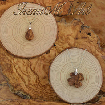 Ръчно изработени изделия от дърво Медальони и висулки Ръчно изработени изделия от дърво Висулки от Маслиново дърво